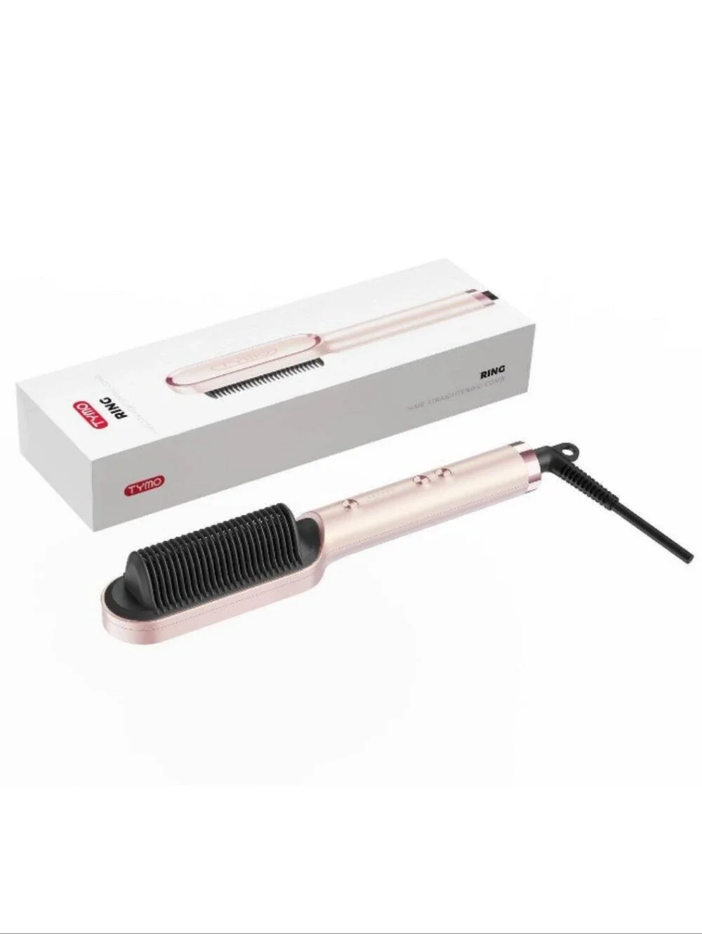 NEW TYMO Ring Hair Straightening Comb - Pink